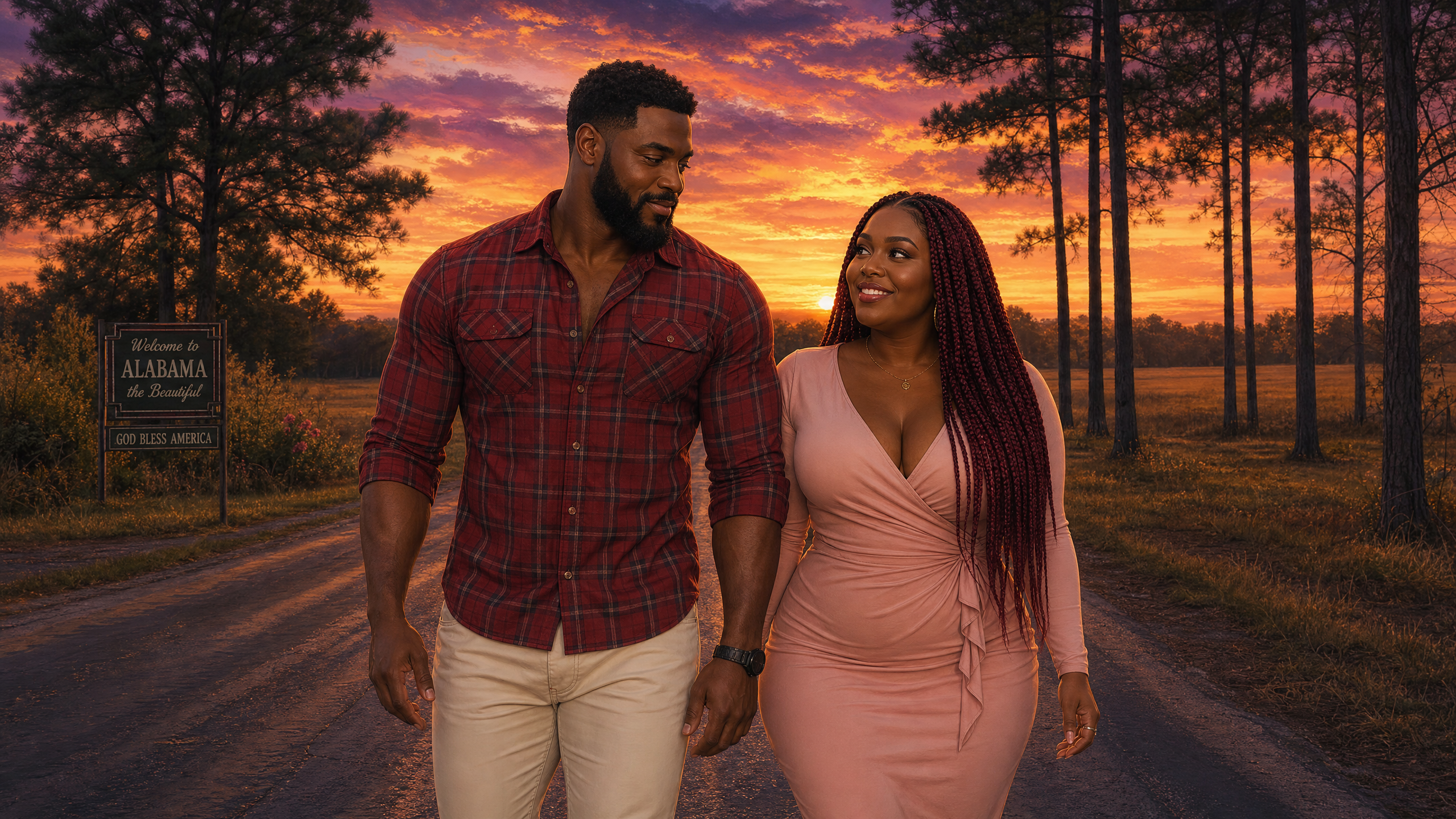As the Hurtsboro sky burned gold and purple, they took the first steps into an unplanned future.